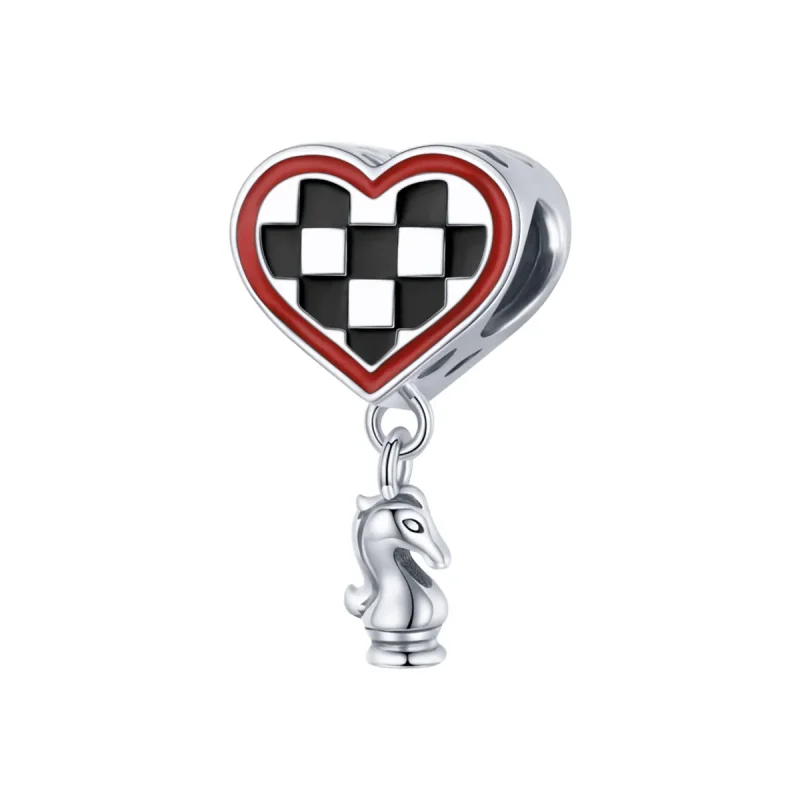 (image for) Pandora Style Silver Charm, Heart-Shaped Board, Multicolor Enamel - SCC1833 - Product Image