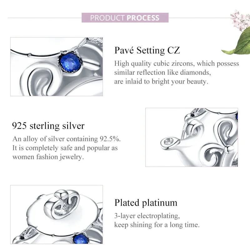 (image for) Pandora Style Silver Charm, Hollow Teapot - BSC274 - View 8
