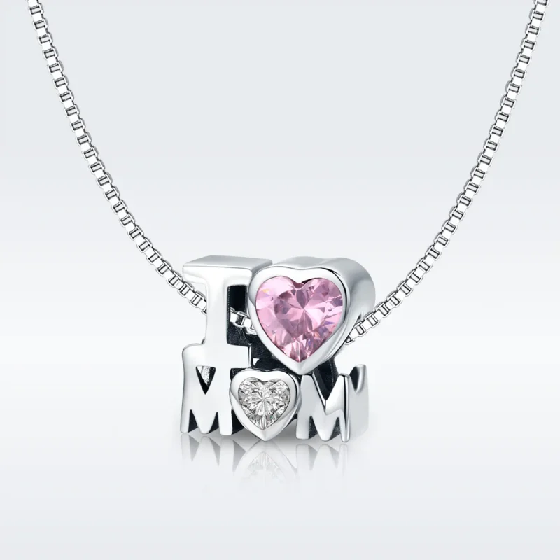 (image for) Pandora Style Silver Charm, I Love Mom - SCC579 - View 2