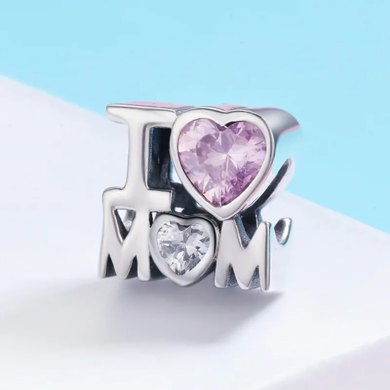 (image for) Pandora Style Silver Charm, I Love Mom - SCC579 - View 4