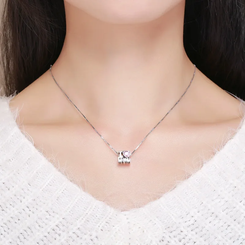 (image for) Pandora Style Silver Charm, I Love Mom - SCC579 - View 7