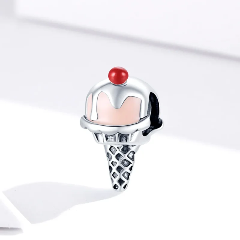 (image for) Pandora Style Silver Charm, Ice Cream, Multicolor Enamel - SCC1533 - View 2