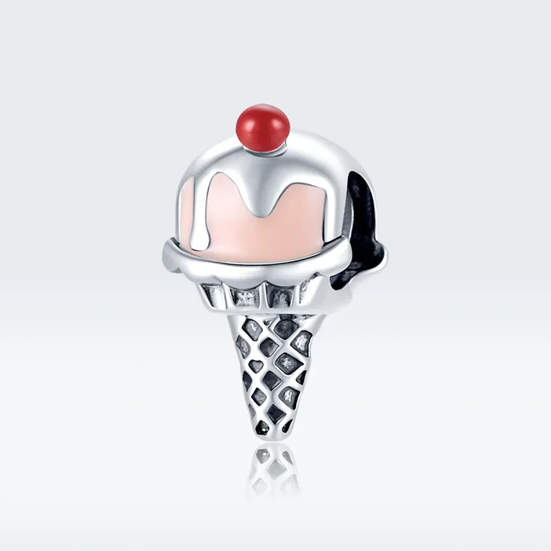 (image for) Pandora Style Silver Charm, Ice Cream, Multicolor Enamel - SCC1533 - View 5