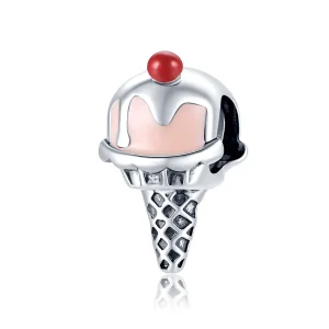 (image for) Pandora Style Silver Charm, Ice Cream, Multicolor Enamel - SCC1533