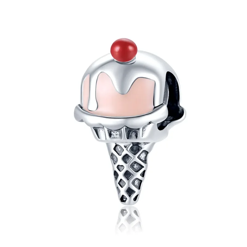 (image for) Pandora Style Silver Charm, Ice Cream, Multicolor Enamel - SCC1533 - Product Image