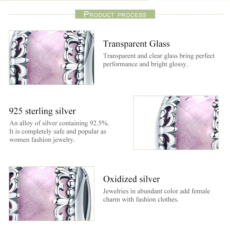 (image for) Pandora Style Silver Charm, Iris - SCC711 - View 6