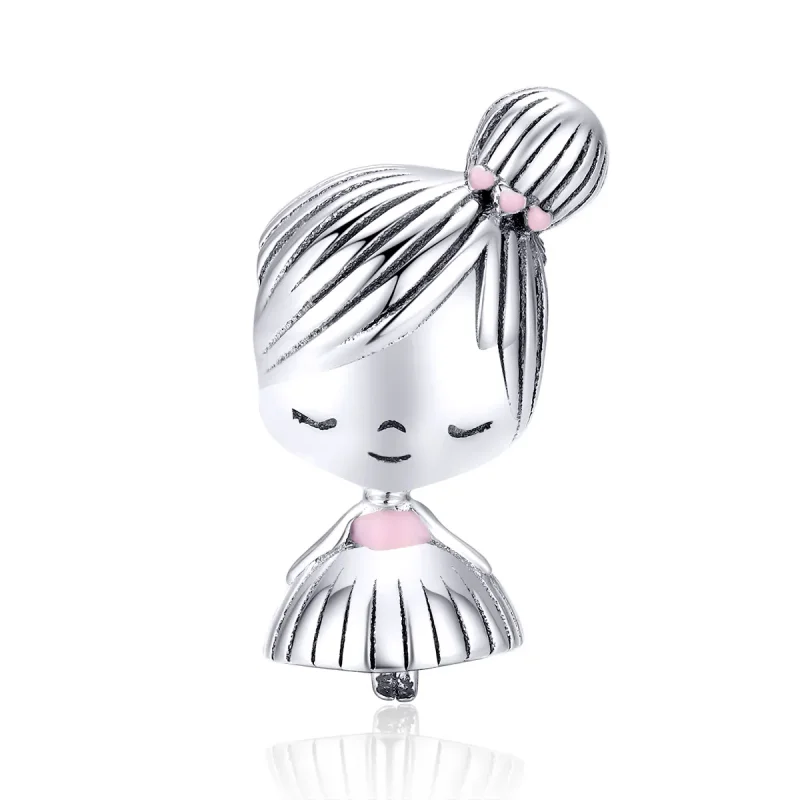 (image for) Pandora Style Silver Charm, Its A Girl, Pink Enamel - SCC1335 - Product Image