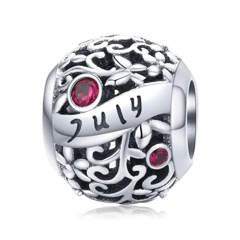 (image for) Pandora Style Silver Charm, July Garnet Birthstone - SCC1385-7 - Product Image