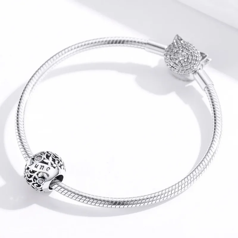(image for) Pandora Style Silver Charm, June Birthstone - SCC1385-6 - View 2
