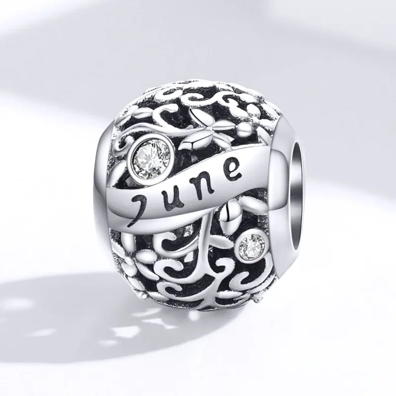 (image for) Pandora Style Silver Charm, June Birthstone - SCC1385-6 - View 4