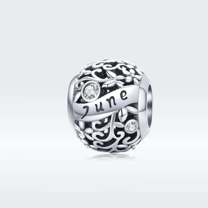 (image for) Pandora Style Silver Charm, June Birthstone - SCC1385-6 - View 5