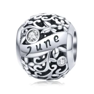 (image for) Pandora Style Silver Charm, June Birthstone - SCC1385-6