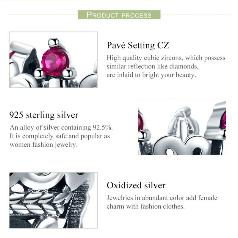 (image for) Pandora Style Silver Charm, King's Crown - SCC776 - View 7