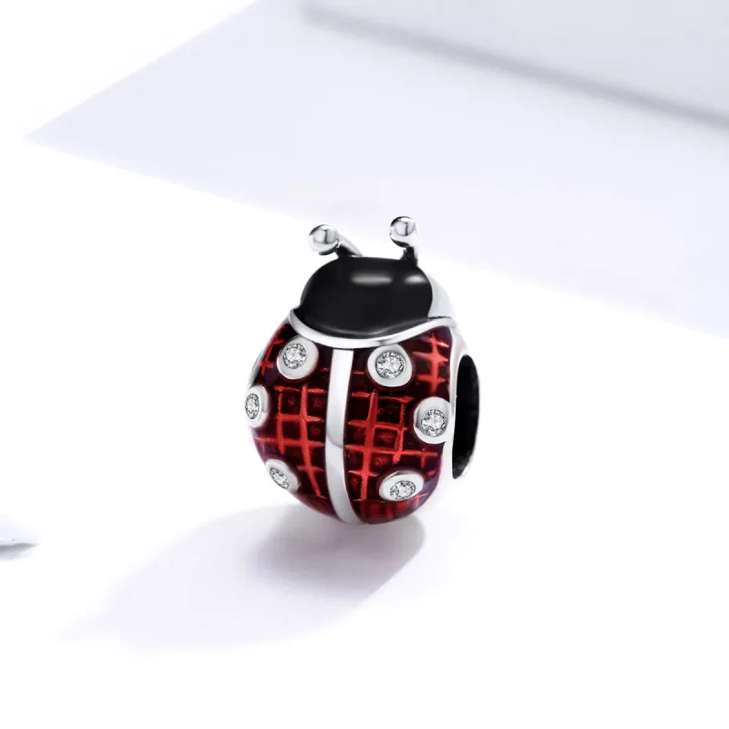 (image for) Pandora Style Silver Charm, Ladybug, Multicolor Enamel - SCC1481 - View 2