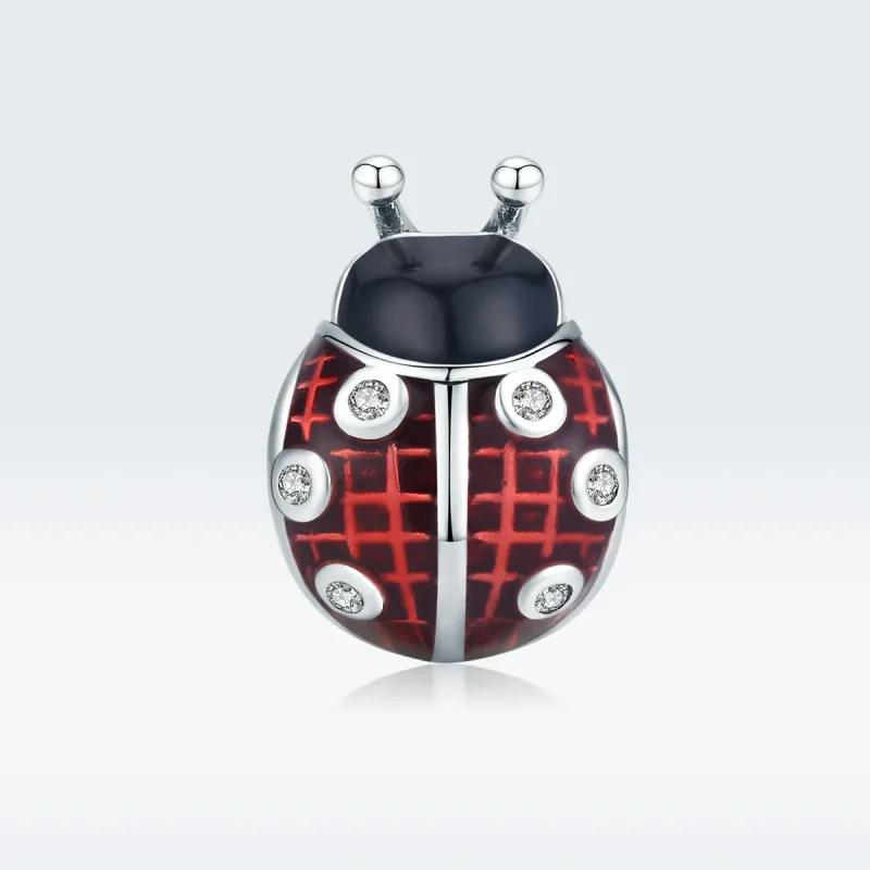 (image for) Pandora Style Silver Charm, Ladybug, Multicolor Enamel - SCC1481 - View 5
