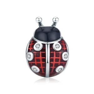 (image for) Pandora Style Silver Charm, Ladybug, Multicolor Enamel - SCC1481