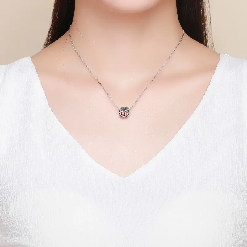 (image for) Pandora Style Silver Charm, Ladybugs and Flowers - SCC926 - View 5