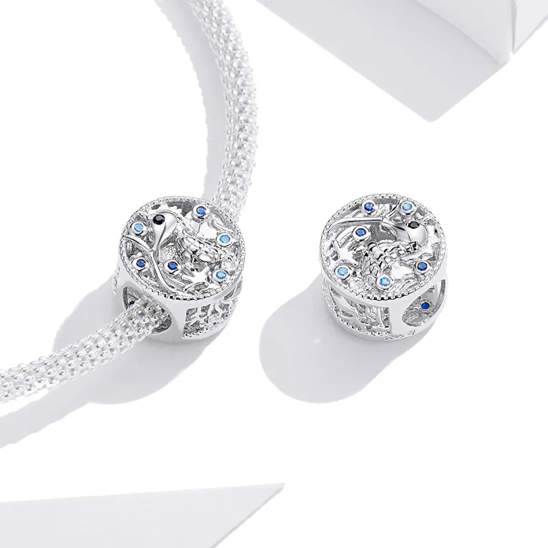 (image for) Pandora Style Silver Charm, Leisurely Seahorse - BSC266 - View 4