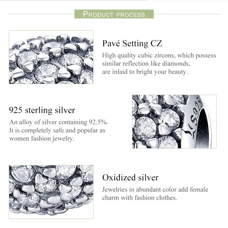 (image for) Pandora Style Silver Charm, Light - SCC733 - View 7