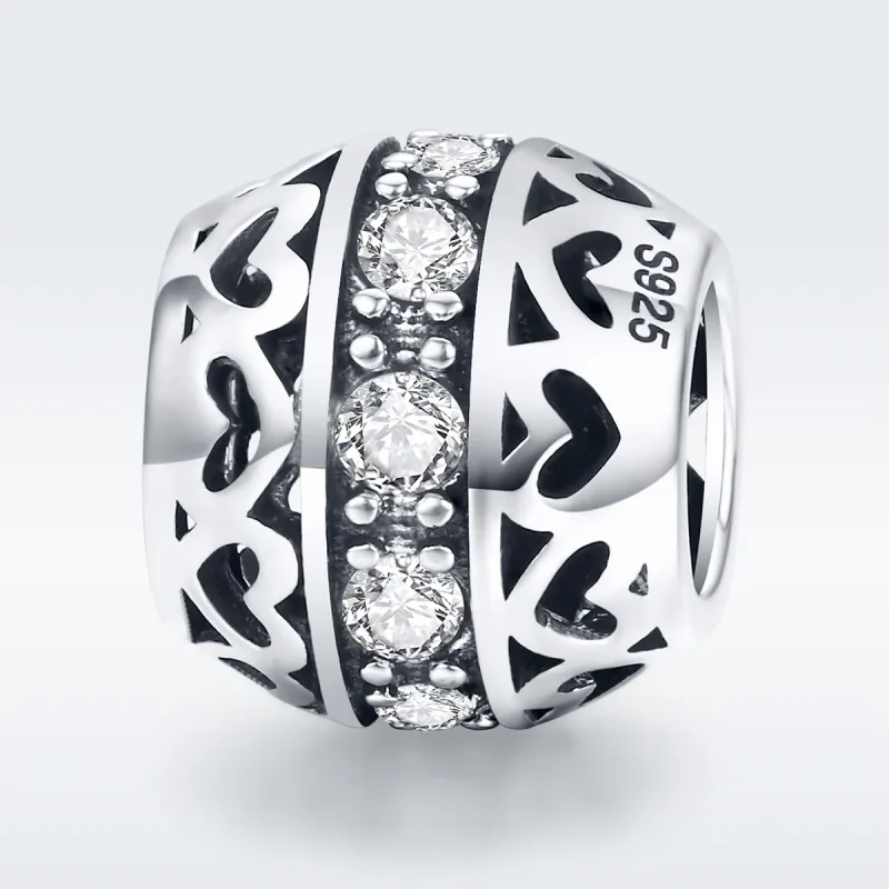 (image for) Pandora Style Silver Charm, Listen to Love - SCC523 - View 3