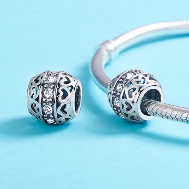 (image for) Pandora Style Silver Charm, Listen to Love - SCC523 - View 5