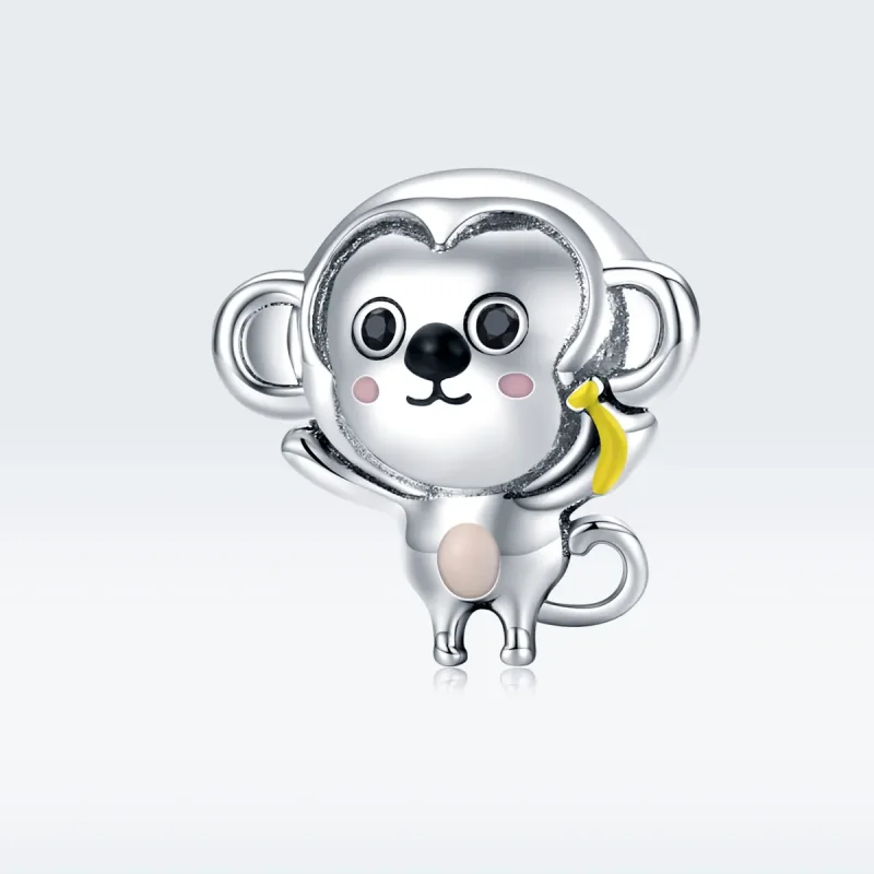(image for) Pandora Style Silver Charm, Little Monkey, Multicolor Enamel - SCC1575 - View 5