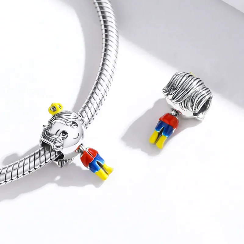 (image for) Pandora Style Silver Charm, Little Prince, Multicolor Enamel - SCC1813 - View 4