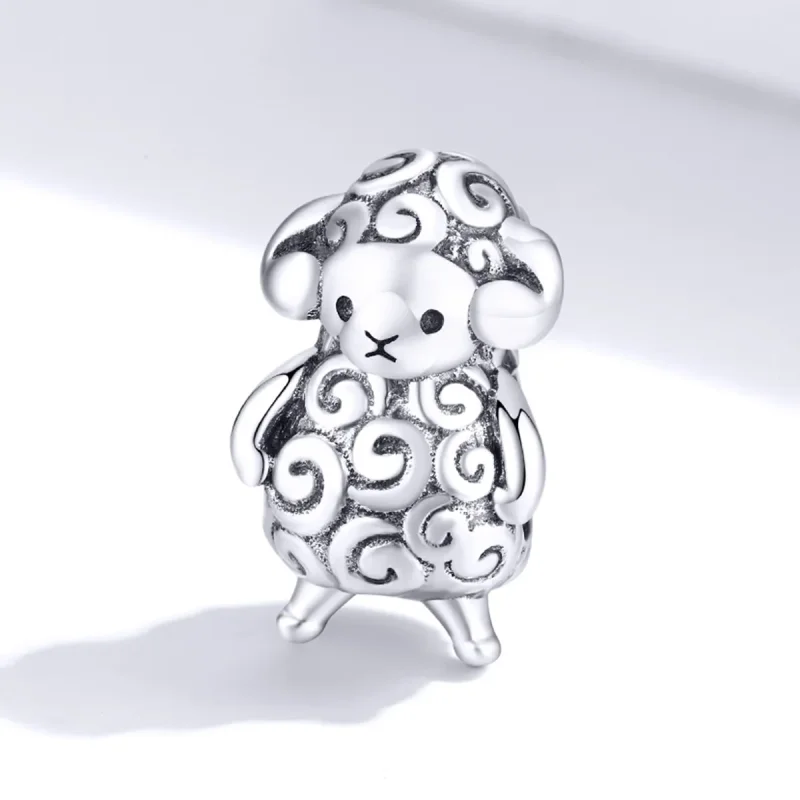 (image for) Pandora Style Silver Charm, Little Sheep - BSC187 - View 2