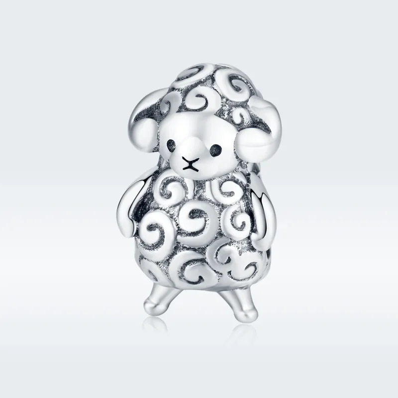 (image for) Pandora Style Silver Charm, Little Sheep - BSC187 - View 5