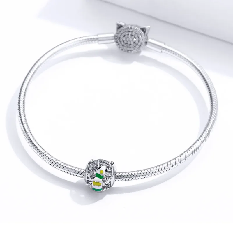 (image for) Pandora Style Silver Charm, Lizard, Multicolor Enamel - BSC199 - View 3