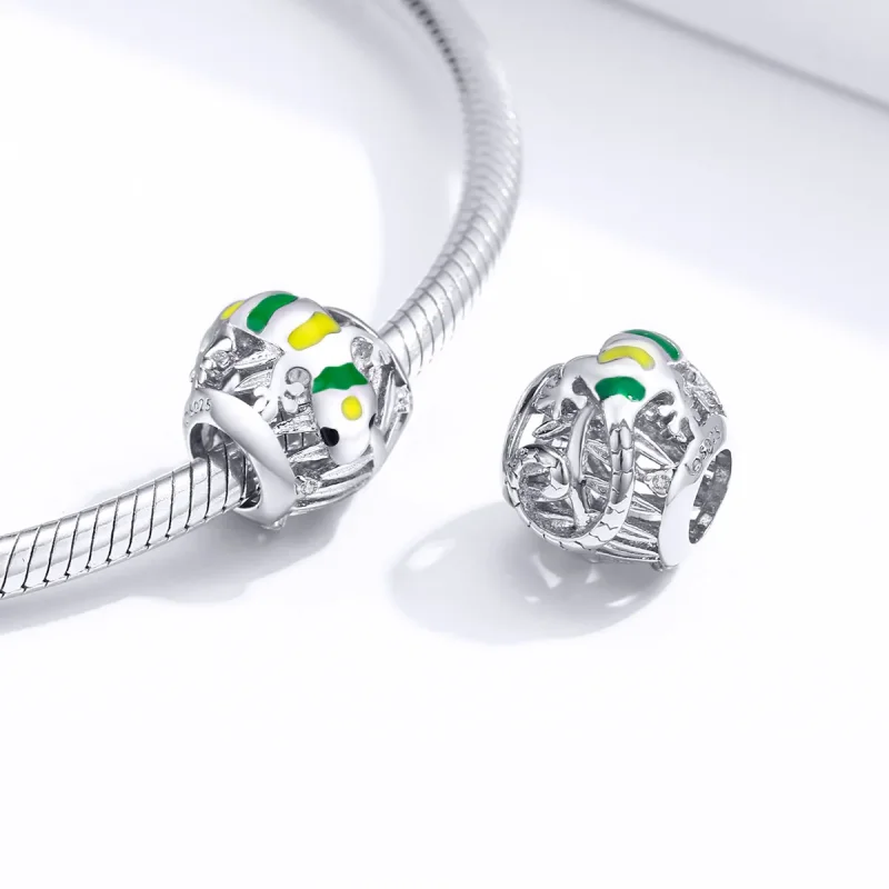 (image for) Pandora Style Silver Charm, Lizard, Multicolor Enamel - BSC199 - View 4