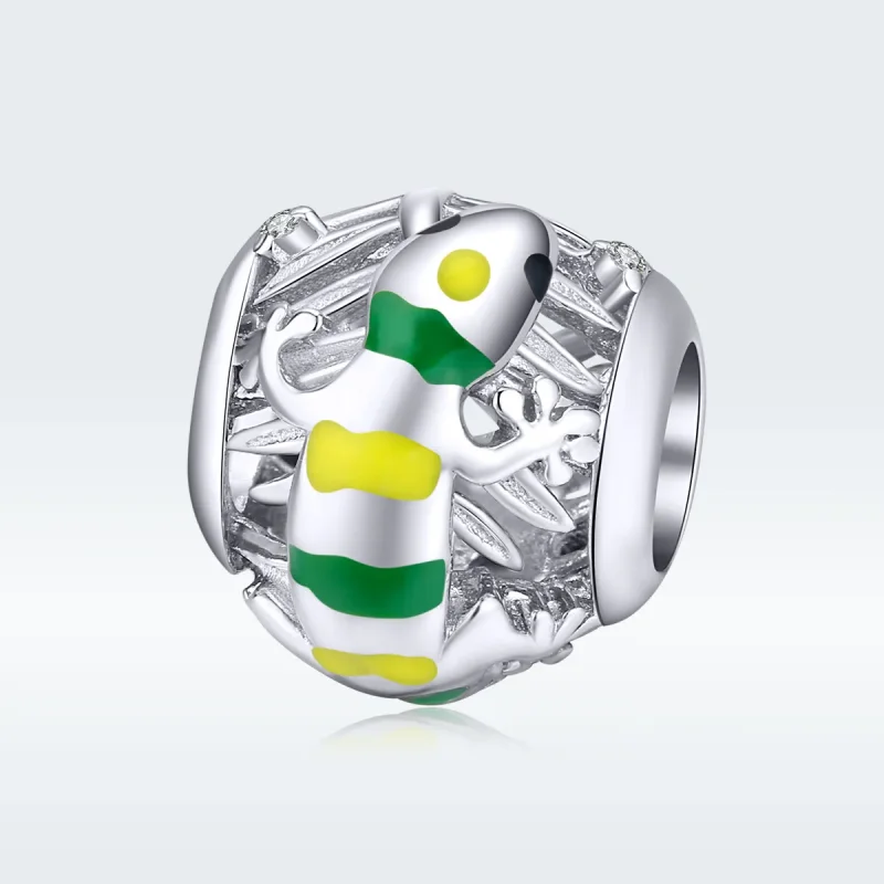 (image for) Pandora Style Silver Charm, Lizard, Multicolor Enamel - BSC199 - View 5