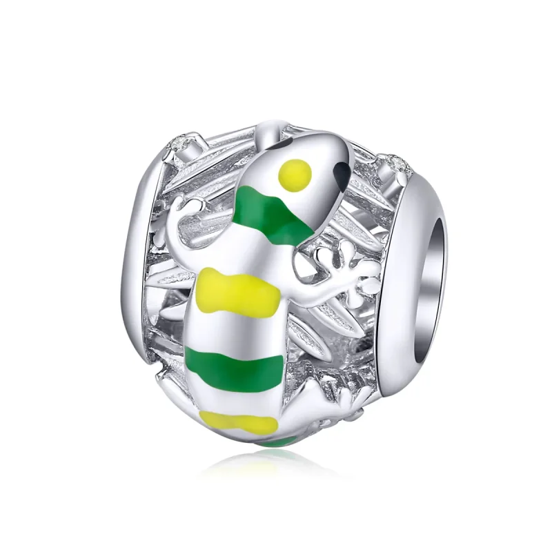 (image for) Pandora Style Silver Charm, Lizard, Multicolor Enamel - BSC199 - Product Image