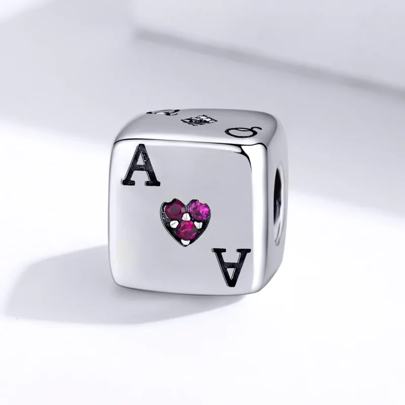 (image for) Pandora Style Silver Charm, Love Dice - SCC1440 - View 2
