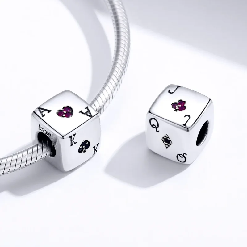 (image for) Pandora Style Silver Charm, Love Dice - SCC1440 - View 4