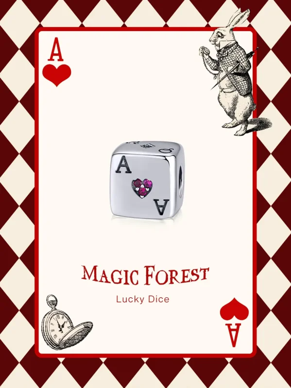 (image for) Pandora Style Silver Charm, Love Dice - SCC1440 - View 6