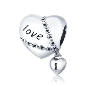 (image for) Pandora Style Silver Charm, Love Lock - SCC1553