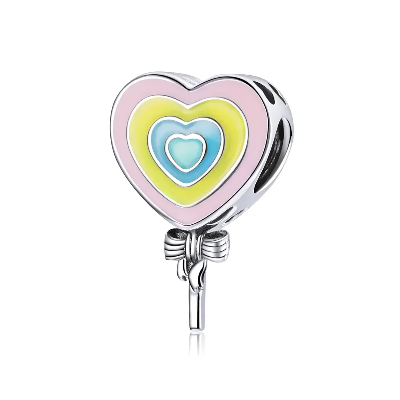 (image for) Pandora Style Silver Charm, Love Lollipop, Multicolor Enamel - SCC1746 - Product Image