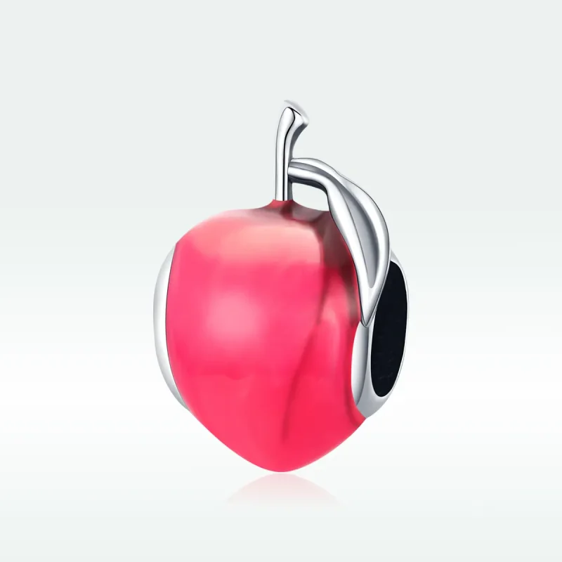 (image for) Pandora Style Silver Charm, Lovely Peach, Pink Enamel - SCC1834 - View 5