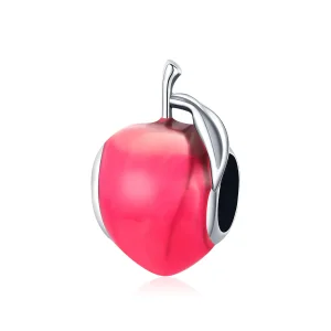 (image for) Pandora Style Silver Charm, Lovely Peach, Pink Enamel - SCC1834