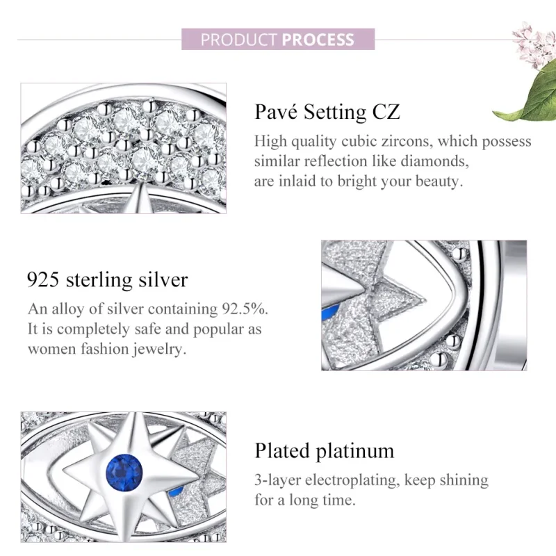 (image for) Pandora Style Silver Charm, Lucky Eye - SCC1368 - View 7