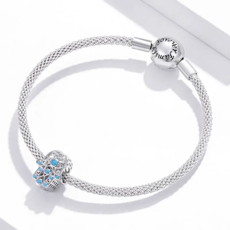 (image for) Pandora Style Silver Charm, Lucky Hand - SCC1757 - View 3