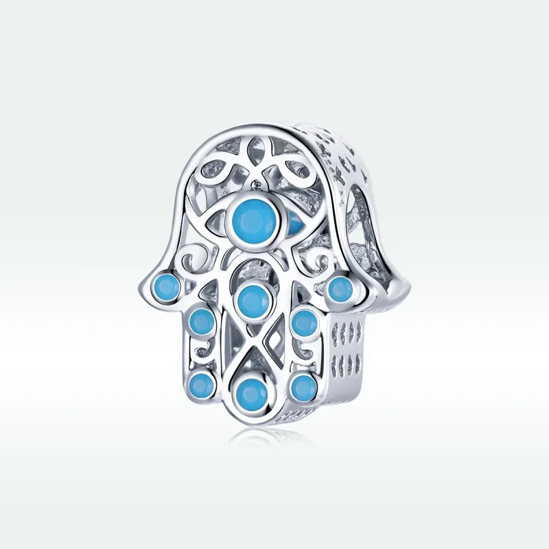 (image for) Pandora Style Silver Charm, Lucky Hand - SCC1757 - View 5