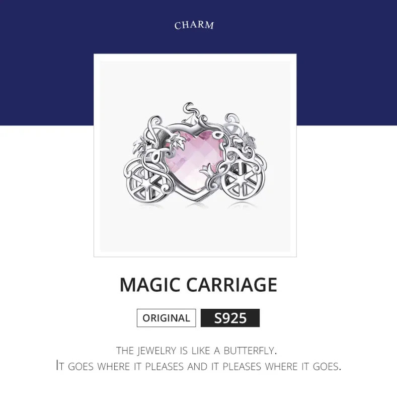 (image for) Pandora Style Silver Charm, Magic Carriage - BSC412 - View 6
