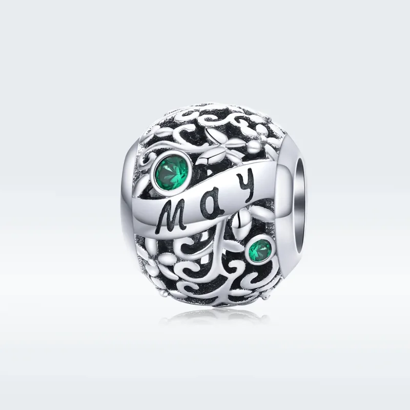 (image for) Pandora Style Silver Charm, May Birthstone - SCC1385-5 - View 5