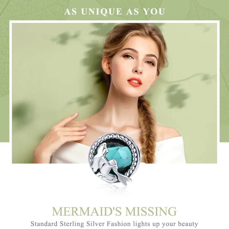 (image for) Pandora Style Silver Charm, Mermaid's Missing - SCC894 - View 6