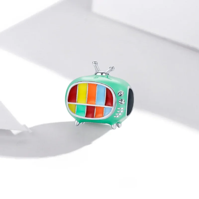 (image for) Pandora Style Silver Charm, Mini Color Tv, Multicolor Enamel - SCC1861 - View 2
