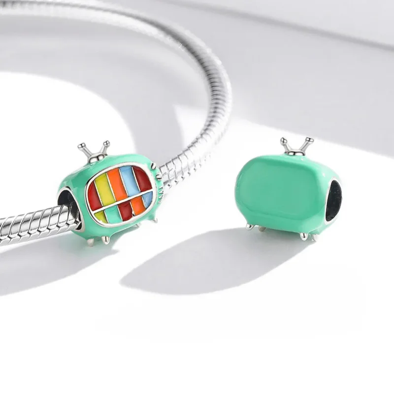 (image for) Pandora Style Silver Charm, Mini Color Tv, Multicolor Enamel - SCC1861 - View 4