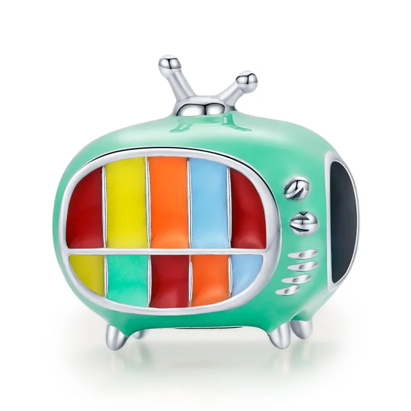 (image for) Pandora Style Silver Charm, Mini Color Tv, Multicolor Enamel - SCC1861 - Product Image