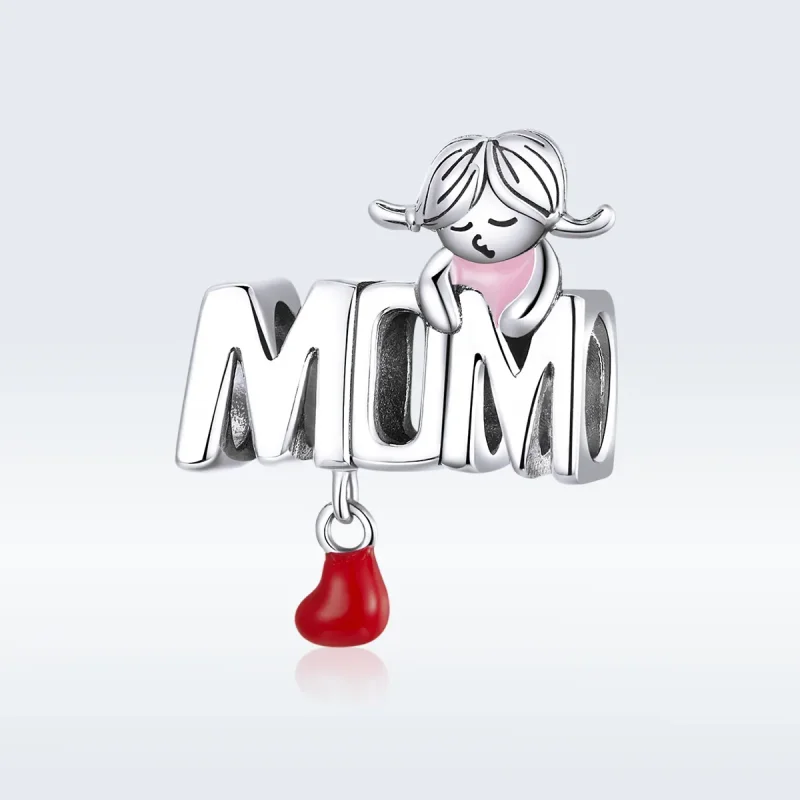 (image for) Pandora Style Silver Charm, Mom Letters, Multicolor Enamel - SCC1461 - View 5